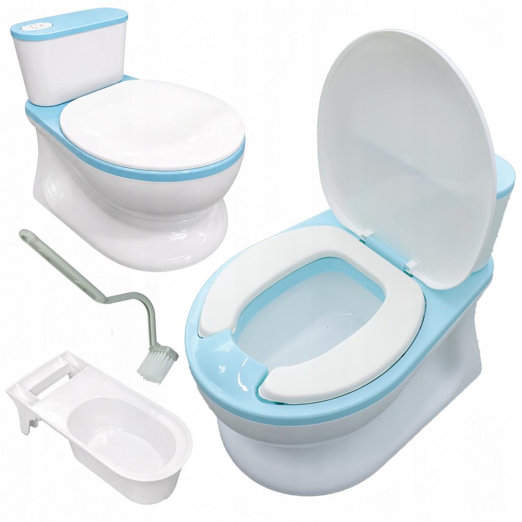 [PACZC] Children's Toilet Potty Toilet with Flushing Sound Blue Z3479
