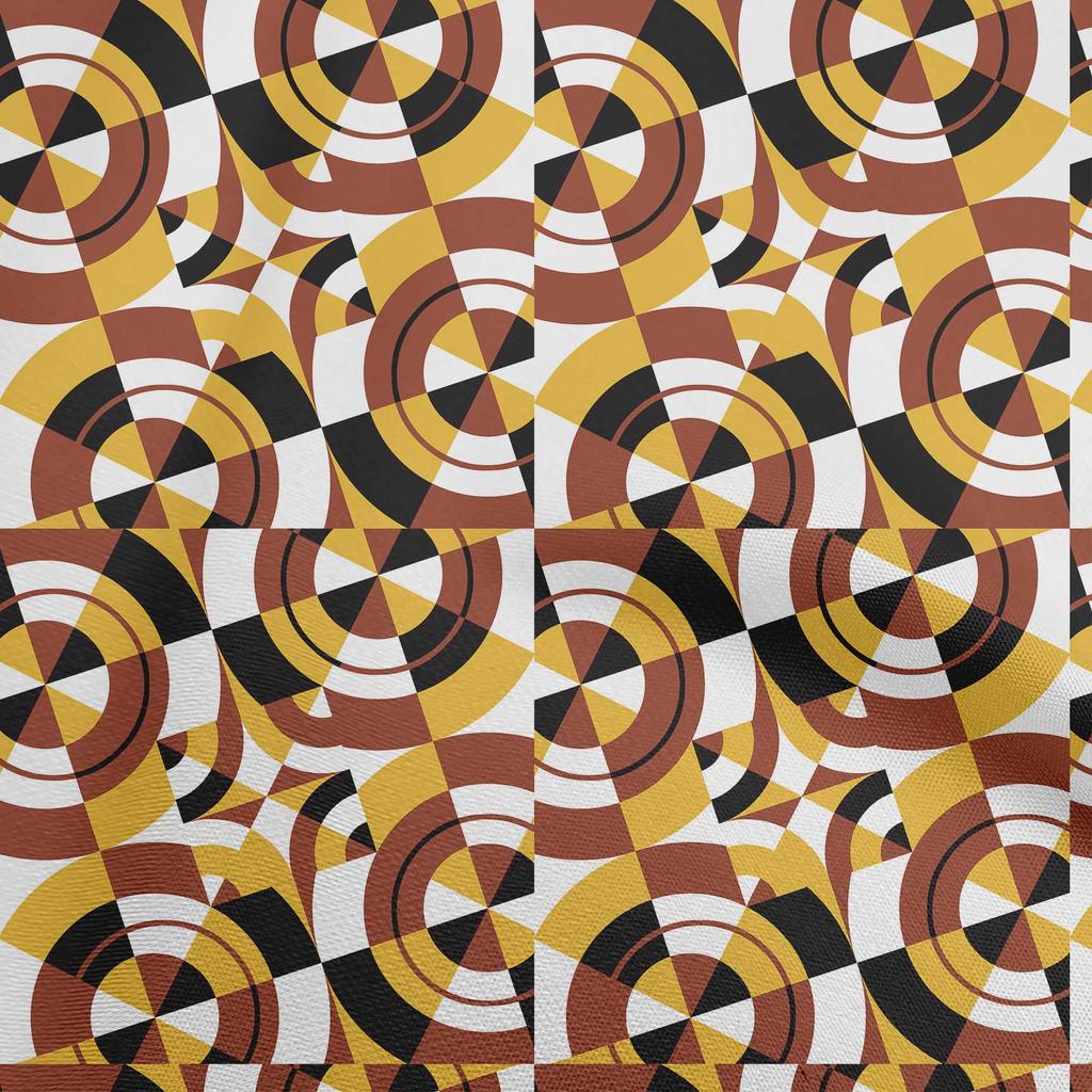 oneOone Cotton Flex Brown Fabric Geometrical Sewing Fabric By The Yard Printed Diy Clothing Sewing Supplies 40 Inch