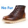 Men Tooling Fashion Casual Leather Shoes High Top Winter Warm Snow Boots Lace-Up Outdoor Motorcycle Ankle Boots Military Style