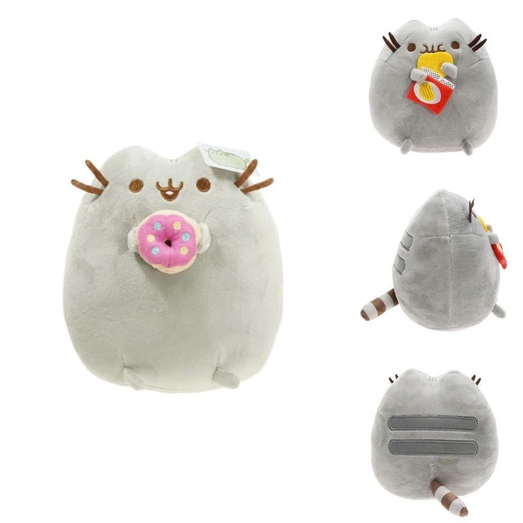 Jucărie de pluș scurt drăguță pisică umplută în stil înghețată, fursec, gogoașă, sushi sau chips de cartofi