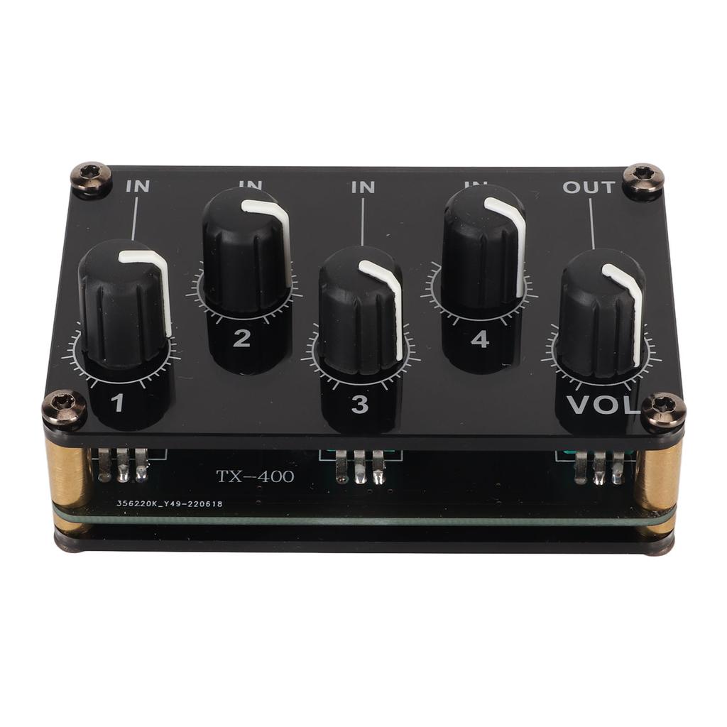 Sound Passive Mixer Dual Channel Sound Input 4 In 1 Out Mini Low Noise Portable Passive Stereo Sound