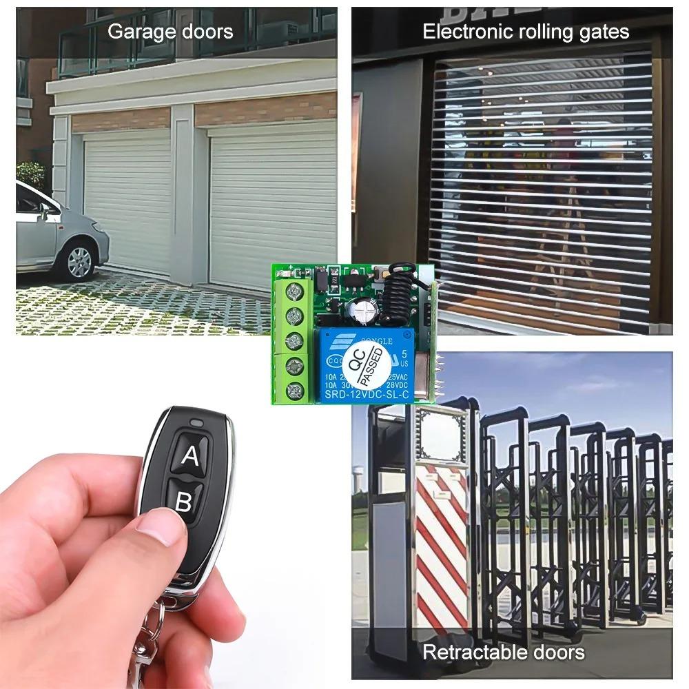 433 Mhz elektrische afstandsbediening kloner, poort garagedeur afstandsbediening, universele klonen afstandsbediening sleutel met 4 knoppen voor Gate Remote Vervanging (2Pack