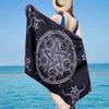 Pentagramm und Mond Kunstwerk Strandtuch, Superweiche Mikrofaser, Geschenk für Sie/Ihn, Geburtstag, für Pool, Strand, Reisen, Heimdeko Fan-Geschenke