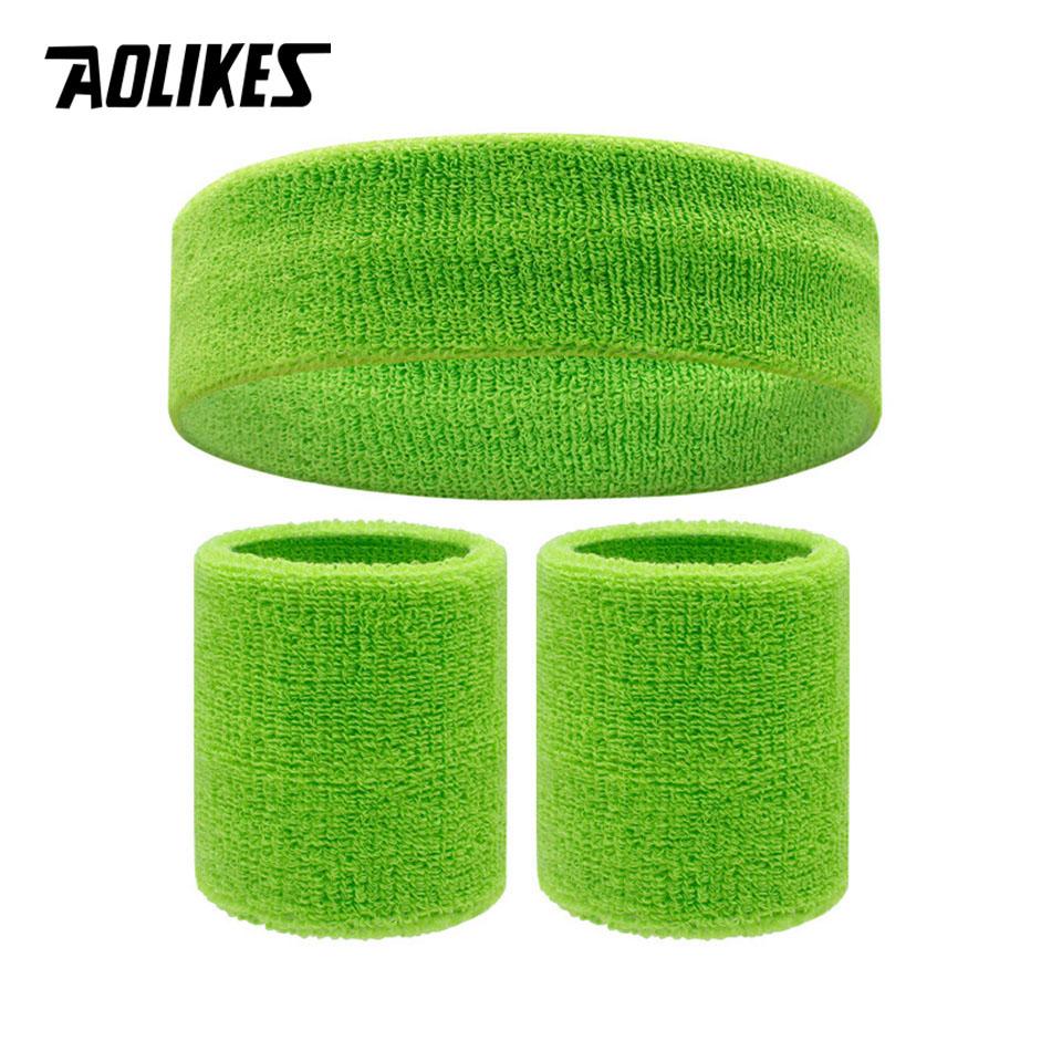 Aolikes Sports Headband Sweatband Stretch Elastic Outdoor Sport Sweat Headband Wristband Women Gym Running Tennis Headwrap