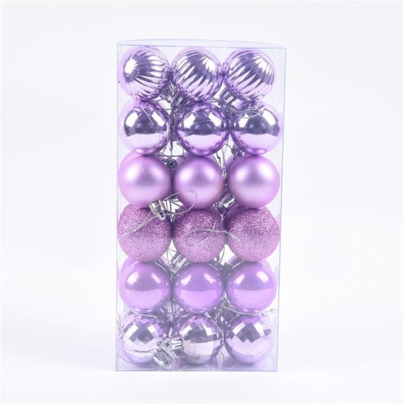 1 Box Christmas Ball Christmas Tree Ornament Home Christmas Hanging Pendant 2024 New Year Gift Holiday Party Decoration