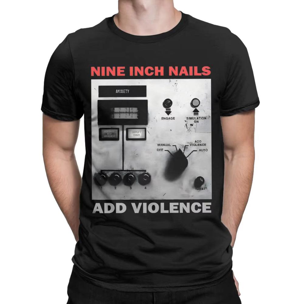 

Nine Inch Men s and Women s Printed T Shirts Crazy Tees Short Sleeve Crewneck Male T-Shirts Pure Cotton S