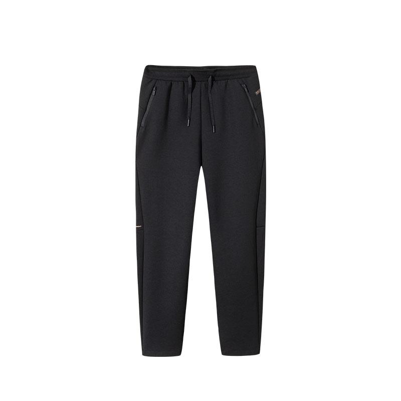 Anta Training Series Solid Color Mid-Rise Drawstring Comfortable Breathable Versatile Straight-Leg Knitted Sports Pants Women bottoms 162517312-3