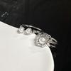 2-Piece Set Of Pearl Niche Design Sense Cold Wind French Irregular Texture Personalized Retro Open Ring Women