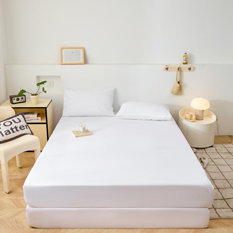 Waterproof White Hotel Fitted Sheet - Single Piece, Urine-Proof Mattress Protector