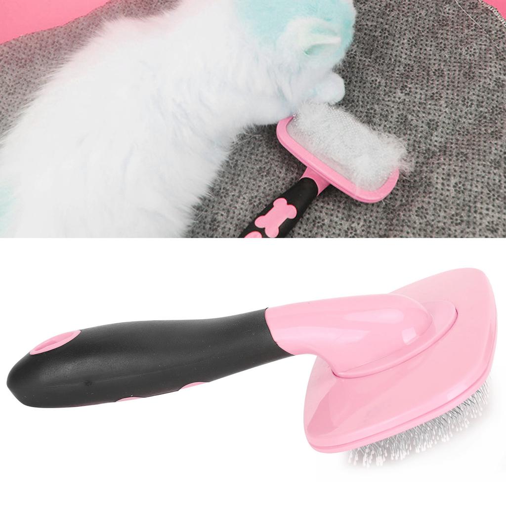 Dog Brush Stainless Steel Dogs Combs Massage Dog Grooming Brush Pet Hair Remover Cleaning Tools Soft Handle Cat Comb Brush