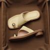 2024 Women's Modern Slippers Fashion Square Toe Small Heels Slides Women Luxury Sandals Design Round Heel Clip-toe Flip-flops