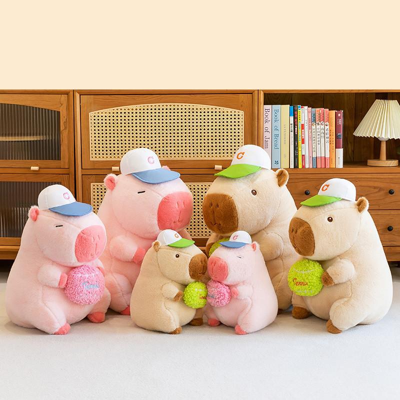 Sporty Capybara Plush Toy Cute Doll Girls Kids Sleeping Companion Gift Birthday
