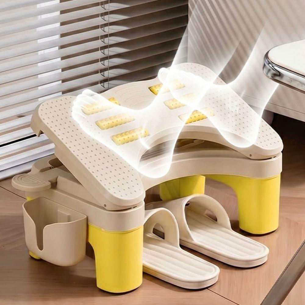 Hollow Out Adjustable Footstool Nonslip Bottom Office Desk Leg Rest Under Desk Footrest  Home Study