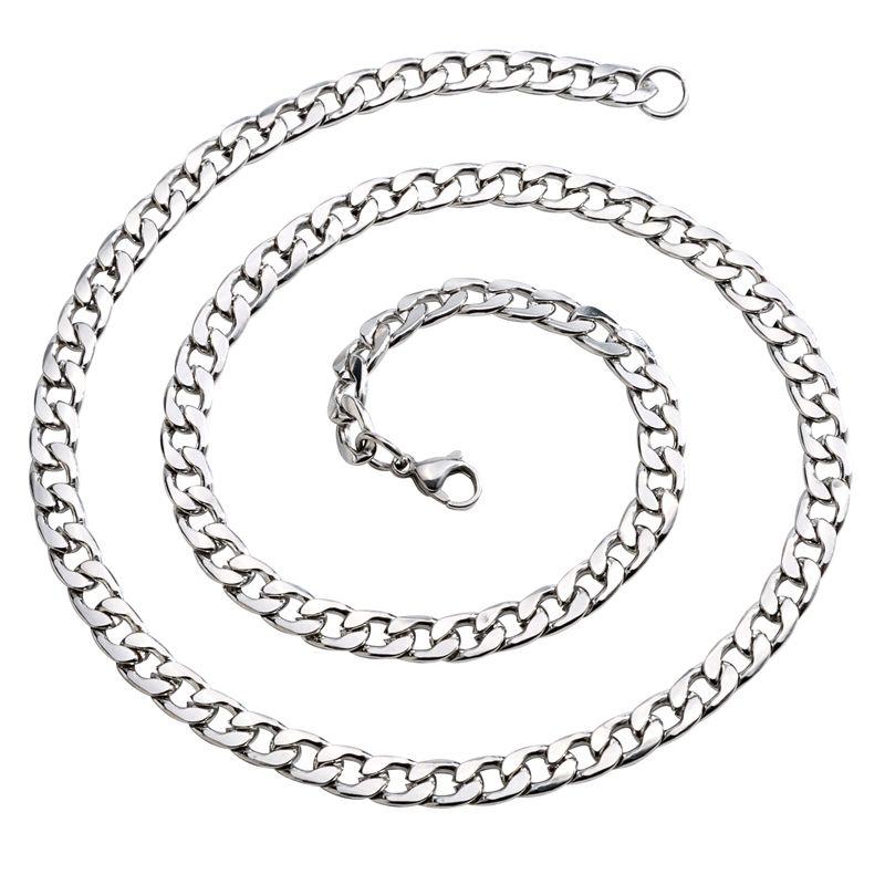 Carmen Trendy Ins Internet Celebrity Titanium Steel Chain Stylish Cuban Link Chain Fashion All-Match Cold Style Men's and Women's Necklaces Ornament