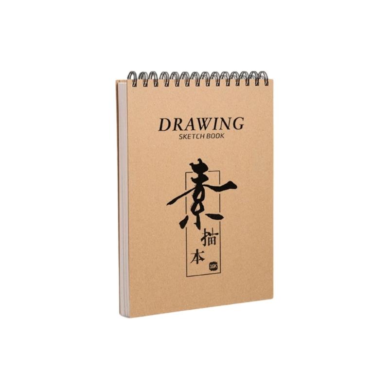 

Premium Gilded Cover Art Sketch Pad With Flip Binding Durability For Watercolor Pencil And Charcoal 16K
