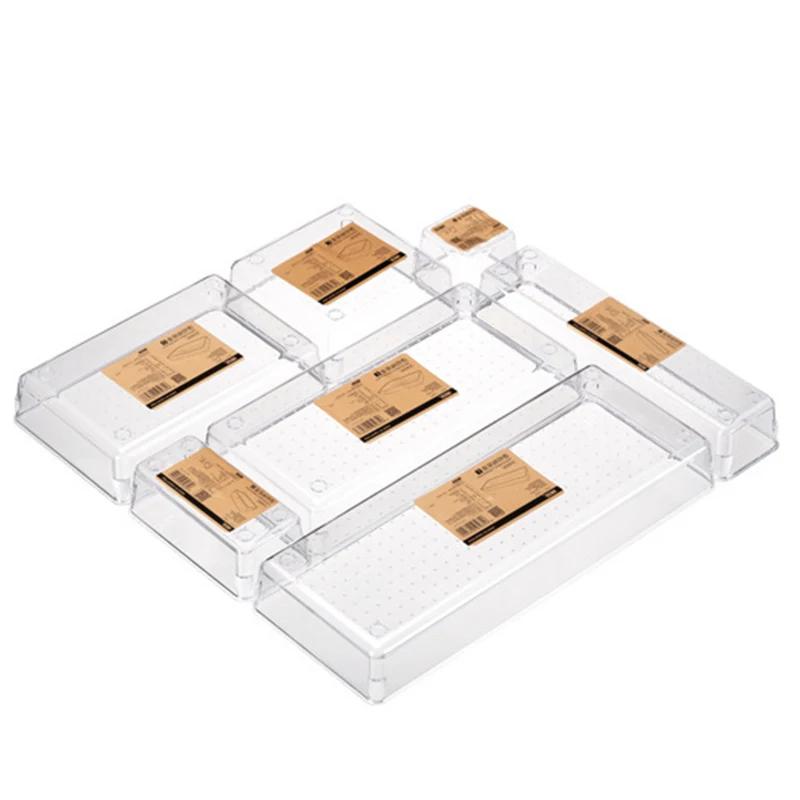 Japanische Transparente Schreibtisch Acryl Aufbewahrungsbox Schubladen Organizer Schmuck Make-up Organizer für Kosmetik Schrank Organizer