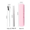 Portable Stainless Steel Cutlery Set: Fork, Spoon & Chopsticks - Ideal for Students & Outdoor Use