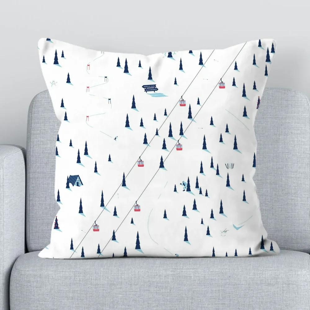 Ski Prop Pattern Covers for Bed Pillows Decorative Pillowcases Body Pillow Cover Short Plush Pillowcase Sofa Cushionz,