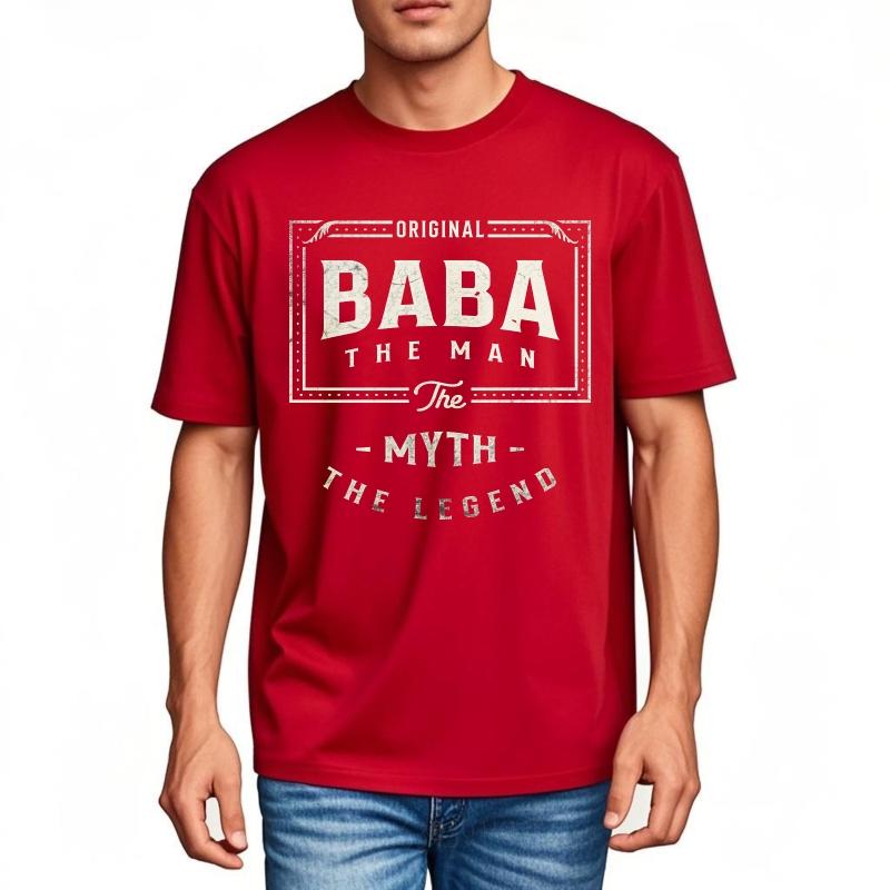 

Anime Teenagers Summer tshirt Original Baba The Man The Myth The Legend Short Sleeve Relaxed Fit O Neck For Man Tee Shirt as the picture3465 красный