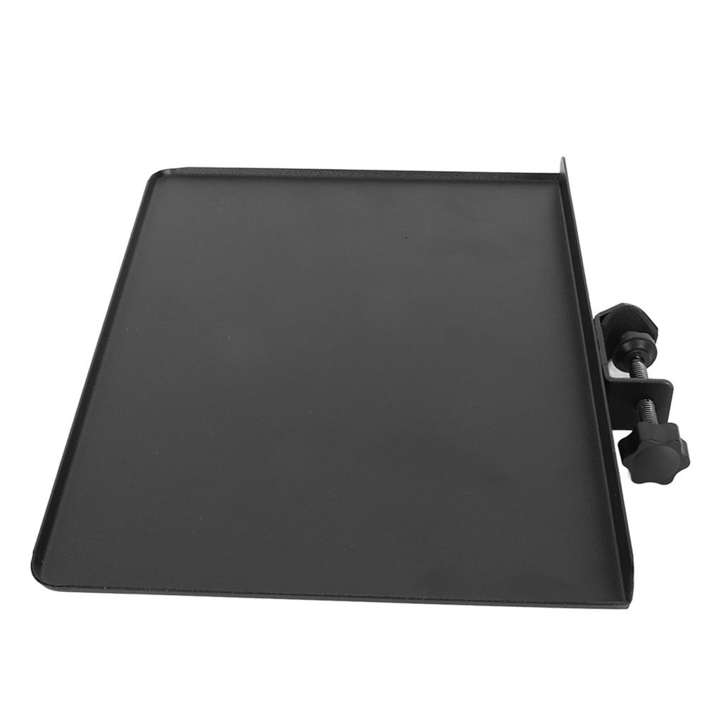 Sound Card Tray Universal Metal Microphone Stand Tray for Stage Live Streaming Recording 22.8x16cm   9.0x6.3in