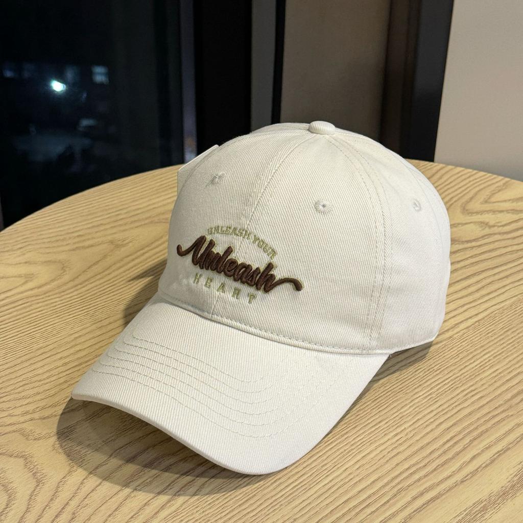 Korean Ins Letter Embroidered Spring and Autumn Baseball Cap for Women with Wide Brim Big Face Small Peaked Cap Big Head Circumference Hat