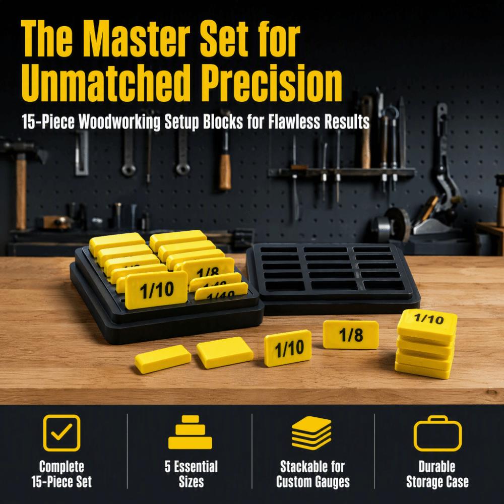 Durable Spacer Gauge Blocks Precision Setup Block Set Woodworking Essentials