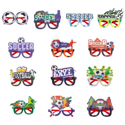 European Cup Party Glasses Football Glasses Frame Football Eyeglasses for Teen Adult Party Decoration and Sports Event