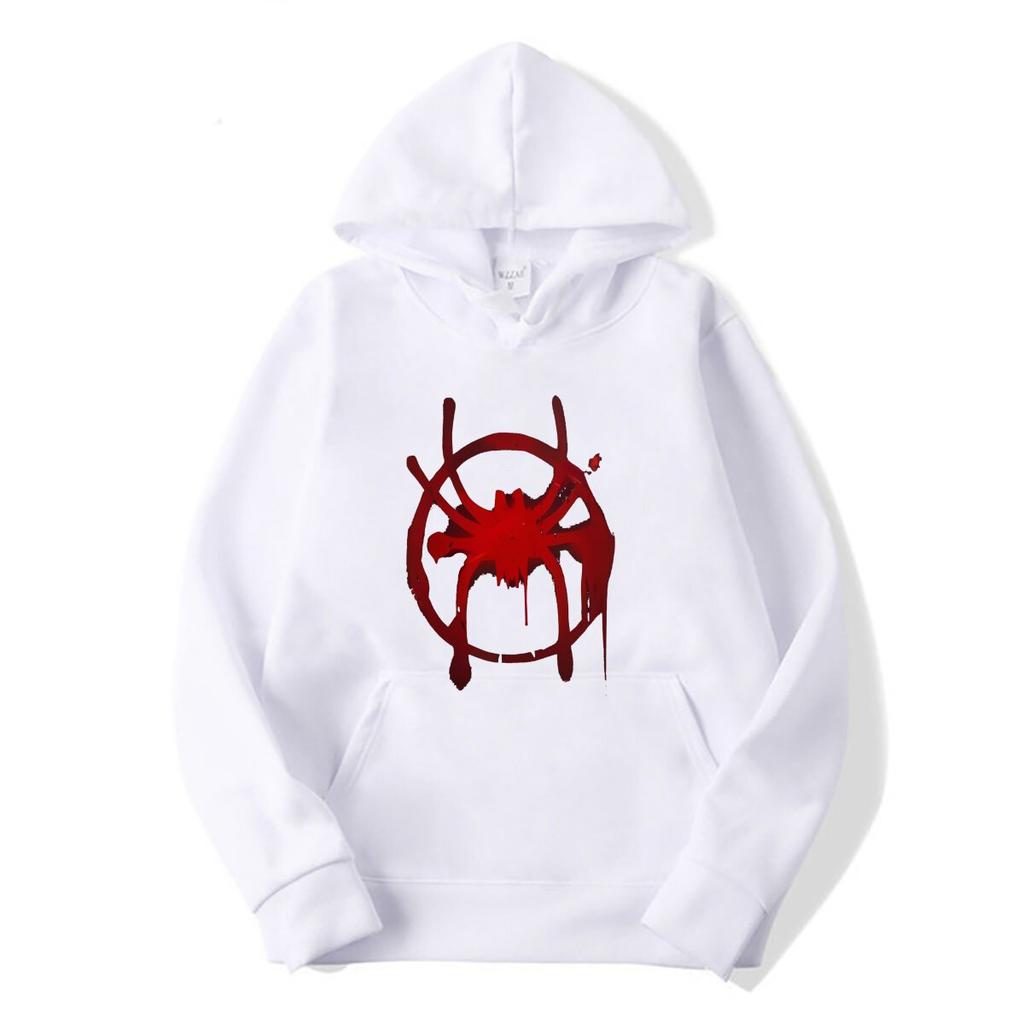 plus size tops funny hoodies men clothes new black hoodies mens Miles Morales Spider Symbol hoodies 2024