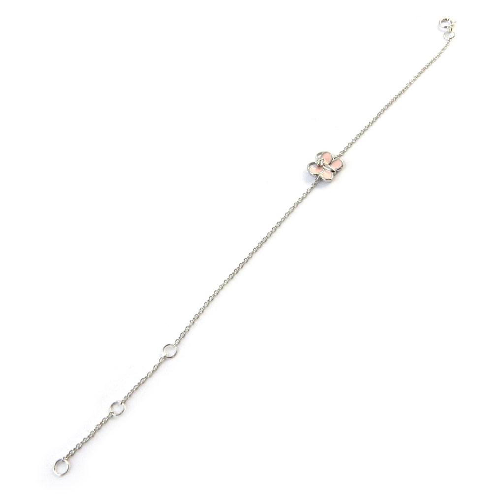 Les Trésors De Lily [N5375] - Silberarmband 'Schmetterlinge' Rosésilber (rhodiniert)
