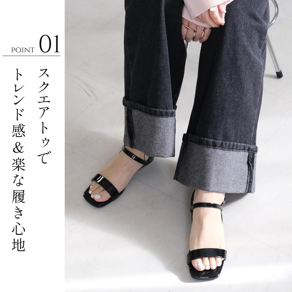 Strap 4cm Low Easy To Walk Easy To CX3127 [AmiAmi] Women's Sandals, Wedges, Heel, Heel, Comfortable, In, Wear, Painless, (White (Smooth), 24.0cm)