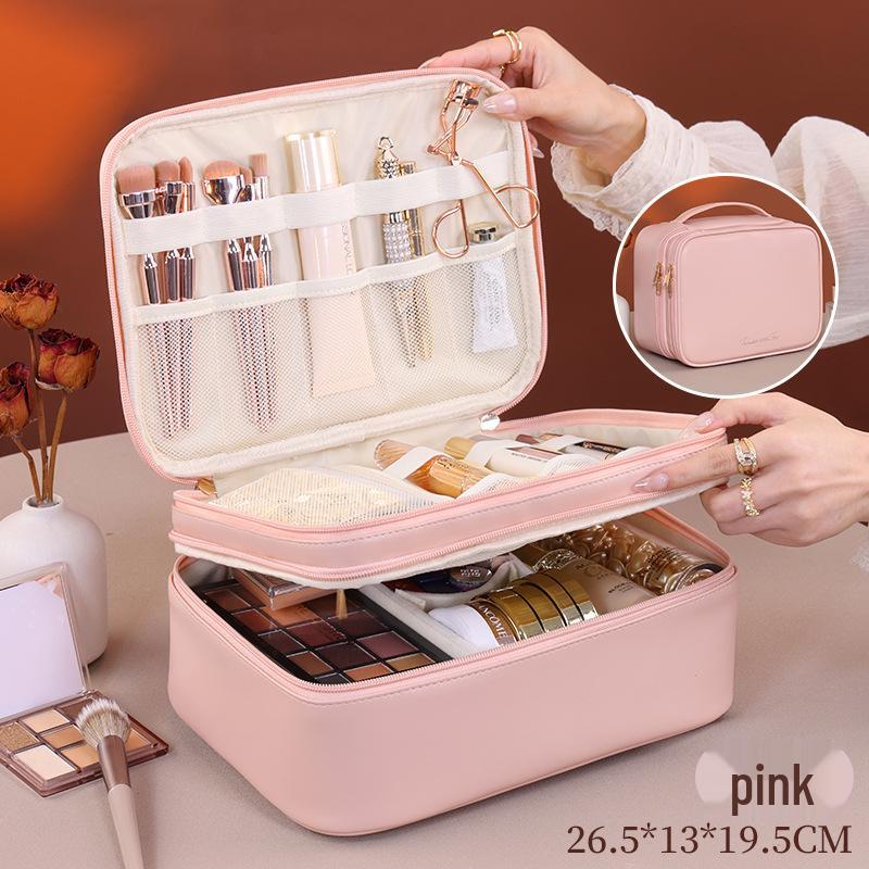 Waterproof Multifunctional PU Makeup & Toiletry Bag with Large Compartment Storage