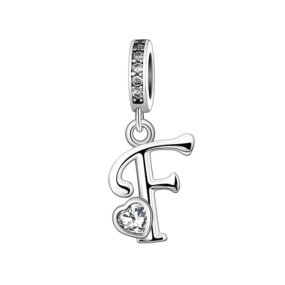 New 26 AZ Letter S925 Sterling Silver Small Letter Pendant Suitable for Original  Bracelet Necklace DIY Jewelry Pendant
