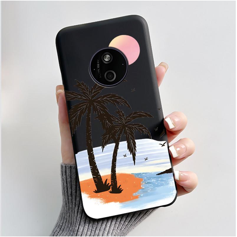 

Casing For Nokia 125 HMD 110 4G 2024 Case Aesthetic Fashion Cute Cat Astronaut Black Protective TPU Silicone Soft Cover Bumper Nokia 125 4G 2024