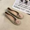New Chinese Light Mouth Rose Flat Shoes Retro New Late Evening Wind Niche Design Sense Beautiful Ballet Shoes