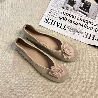Neue chinesische leichte Mundrose flache Schuhe retro neuer später Abendwind Nischen-Designgefühl schöne Ballettschuhe