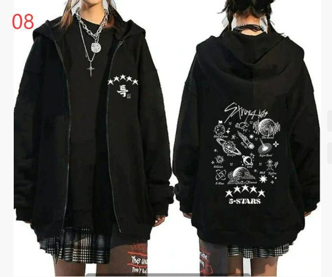 [USED] STRAY KIDS Hoodie, Harajuku Style, Graphic Print, Skez Merchandise