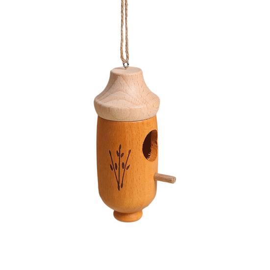 Hummingbird House Unique Shape Hanging Bird Cage Wooden Bird Nesting House for Garden Outdoor Decoration