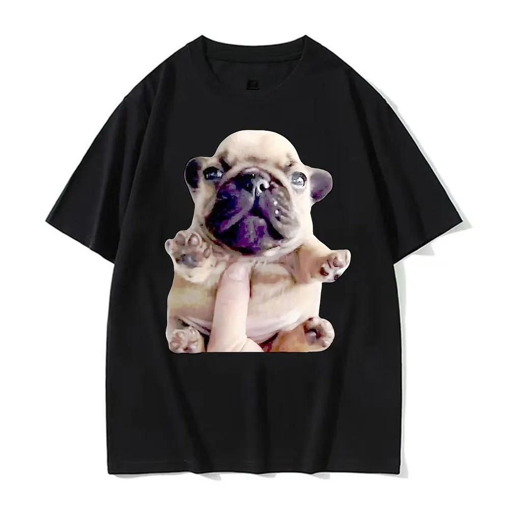 French Bulldog Funny Pibble Meme Tshirts Unisex Summer Tops Kawaii Cute Tee Shirt Women Y2k Tshirt Kawaii Printed Streetwear S