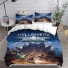 3D HELLDIVERS 2 Bedding Sets Comforter Quilt Bed Cover Duvet Cover Pillow Case 2-3 Pieces Sets Kids Adult Size For Home Textiles