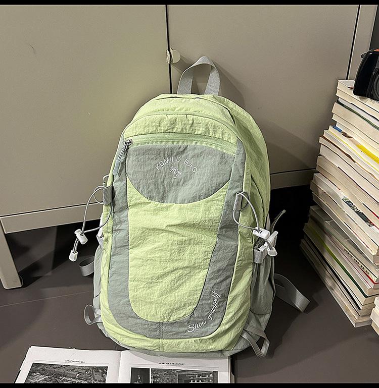 Schoolbag New Mori Ins High Value Fresh and Sweet Contrasting Color Splicing Backpack Couple Light Travel Mountaineering Backpack