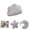 Soft And Fluffy Cloud Star And Moon Plush Pillow Light Up Decorative Sofa Cushion