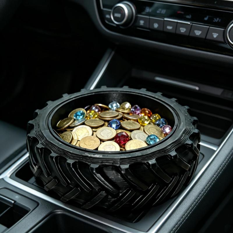 3D Printed Miniature Tire Storage Tray Miscellaneous Tray Decoration Storage Box Workbench Storage Suitable For Home Decoration