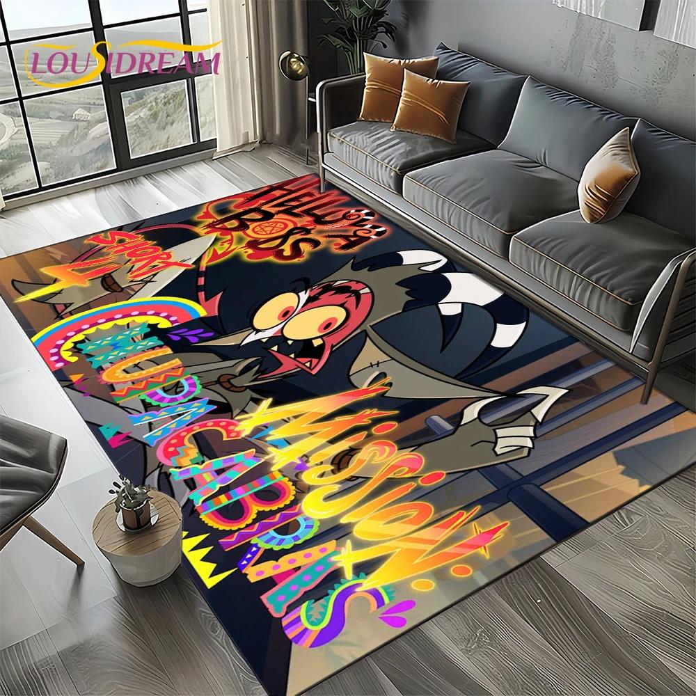 2025 H-Helluva Boss Blitzo Cartoon Carpet Rug for Bedroom Living Room Home Sofa Decoration,kids Game Play Decor Floor Mat Gift