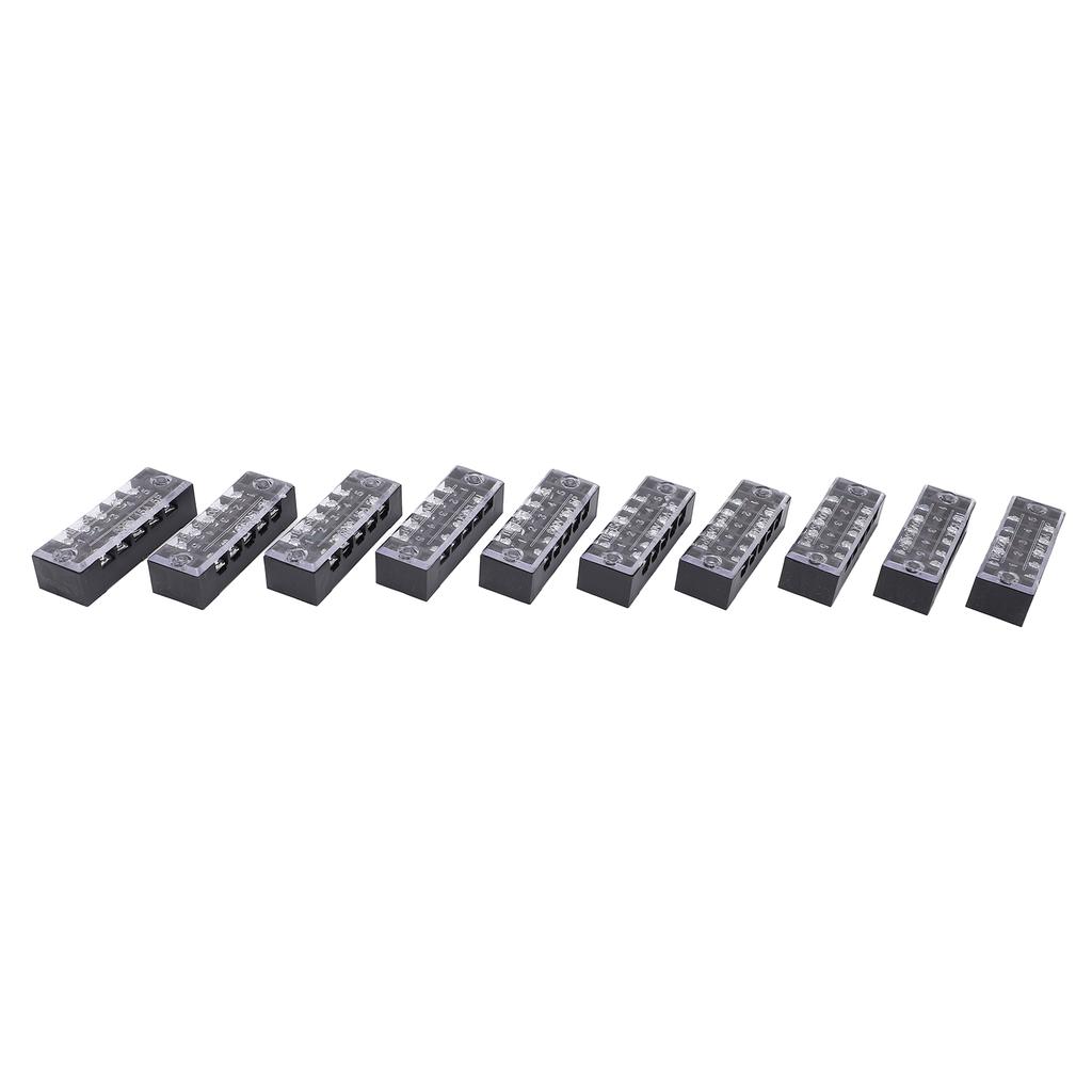 TB‑1505L Terminal Block 5 Positions 600V 15A Dual Row Screw Terminals Strip for Distribution Boxes D
