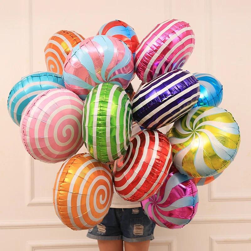 18 inch Candy Aluminum Balloon Children's Birthday Party Decoration Lollipop Aluminum Foil Balloon Kids Helium Balloon
