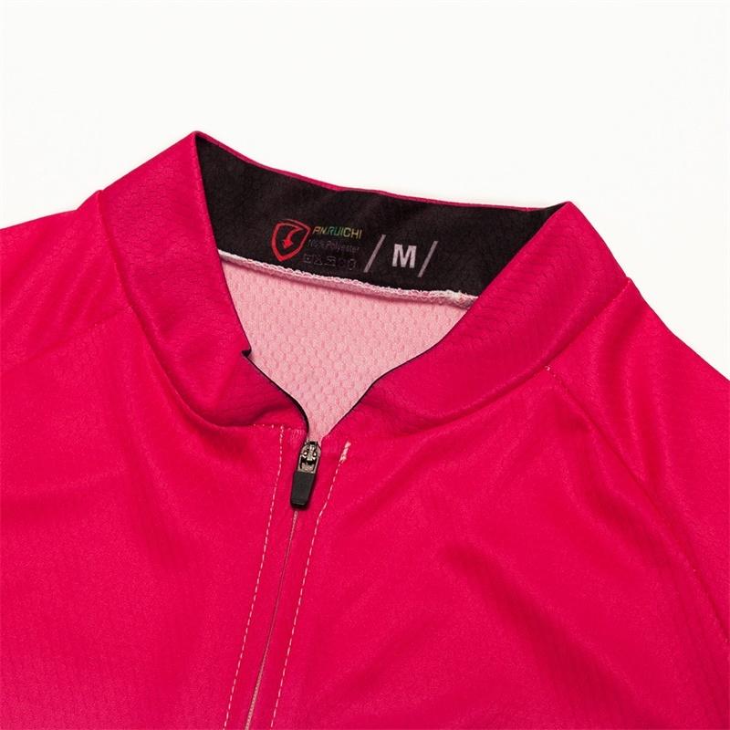 Summer Short Riding Bicycle Cycling Clothing Set Gradient Color Women Sport Jerseys Suits Black Bib Pants