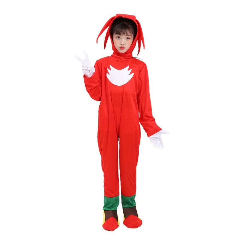 Kids Deluxe Sonic The Hedgehog Costume Jumpsuit Cosplay Onesies