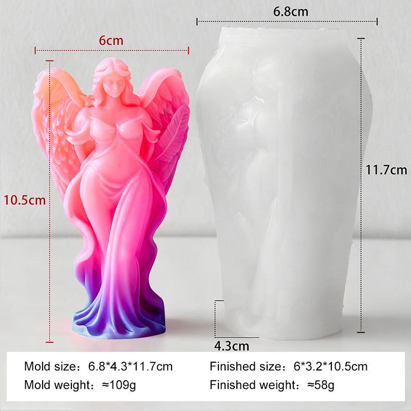 

3D Ангел Девочка Силиконовая Форма для Свечей Мыло Ручной Работы Ароматический Гипс Эпоксидная Смола Декоративные Формы Принадлежности для Изготовления Свечей из Соевого Воска