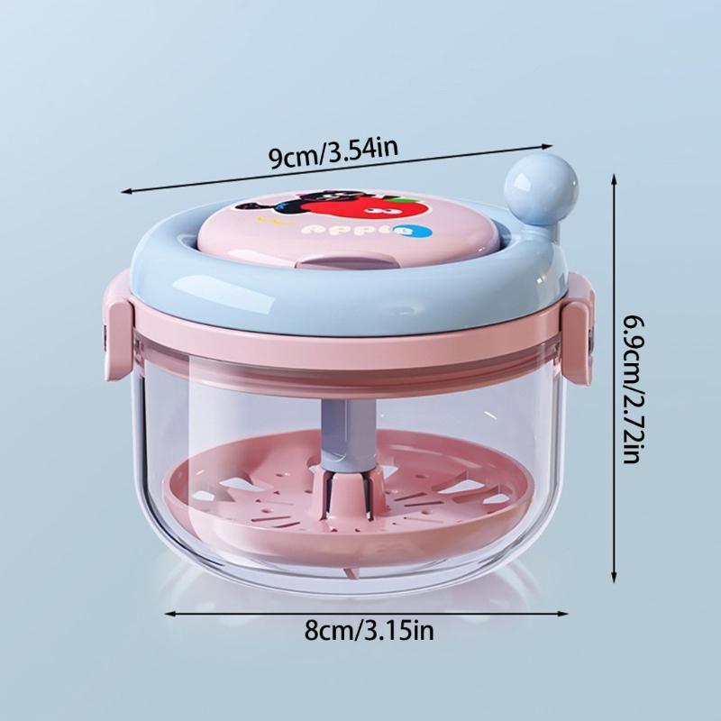 Portable Denture Cleaning Box Featuring Mirror Compartment Hand Cranked Retainer Organizers