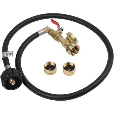 A25F-Propane Refill Adapter Hose High Pressure Camping Hose For Connector Brass LP Gas Tank Refill Kit